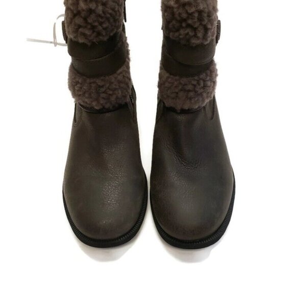 UGG Blayre IV Sz 6 Leather Sheepskin Boots Waterproof 1108131 Slate Olive Green - Picture 5 of 8